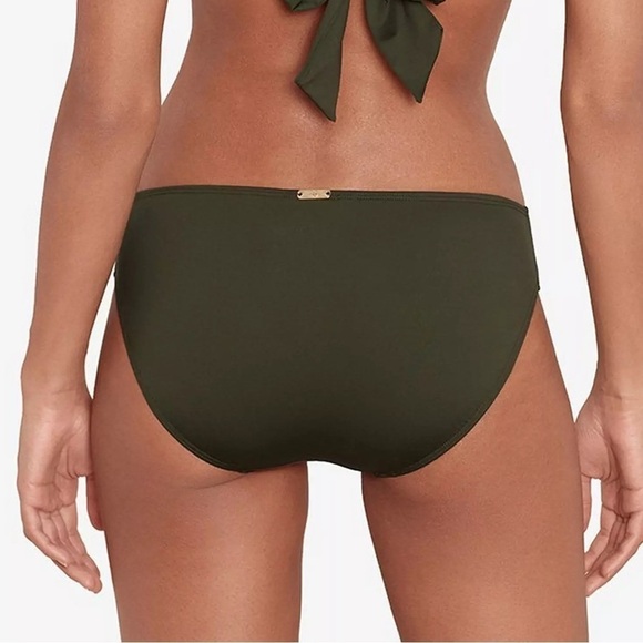 Lauren Ralph Lauren Beach Club Pull On Hipster Swim Bottom olive Women US 12 - Picture 3 of 8